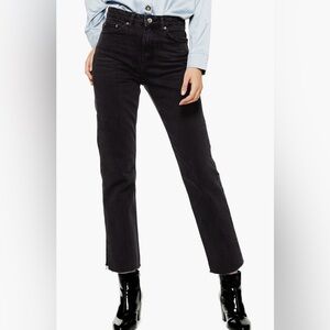 Topshop High Waist Split Hem Straight Leg
Jeans
